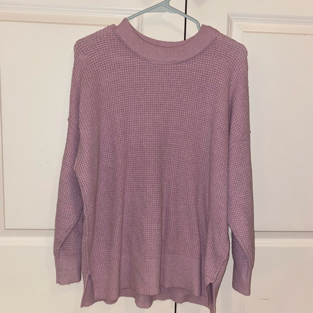 Pink Aerie Waffle Knit Sweater